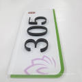 Cheap Plastic Embossed Number Plate Acrylic Door Signs For House